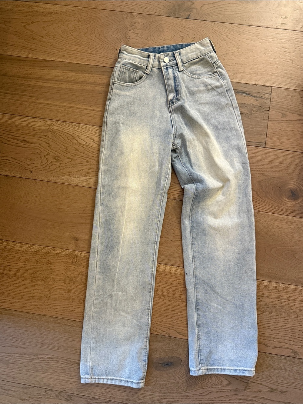 Women Light Wash Straight Leg High-Rise Jeans Size 23
